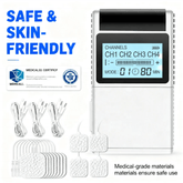 Home Use 4 Channels Back Full Body TENS Massager Rechargeable Battery