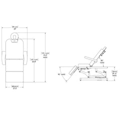 Silhouet Tone ® Laguna Flex 3 Motors Treatments Bed lift SPA table 412003 - Made In Canada