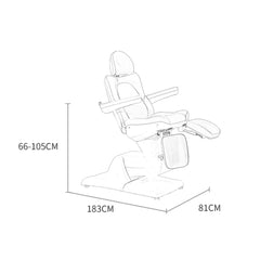3 Motors Podiatry Chair with Hydraulic Footrest and 3D Pillow - Greenlife - Podiatry Chair