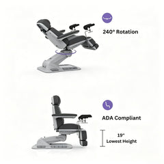 SilverFox 2246EBNS Electric 4-Motor Examination Beauty Bed Esthetician Chair Facial Bed with Position Memory Function - Electric Beauty Bed - Greenlife