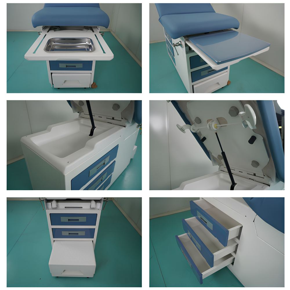 Medical Gynecological Examination Chair Exam Table with Drawers CE/ISO Certified - GREENLIFE MED - Gynecological Examination Chair