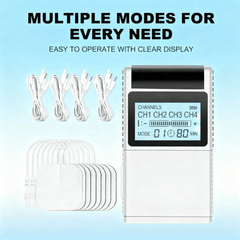 Home Use 4 Channels Back Full Body TENS Massager Rechargeable Battery