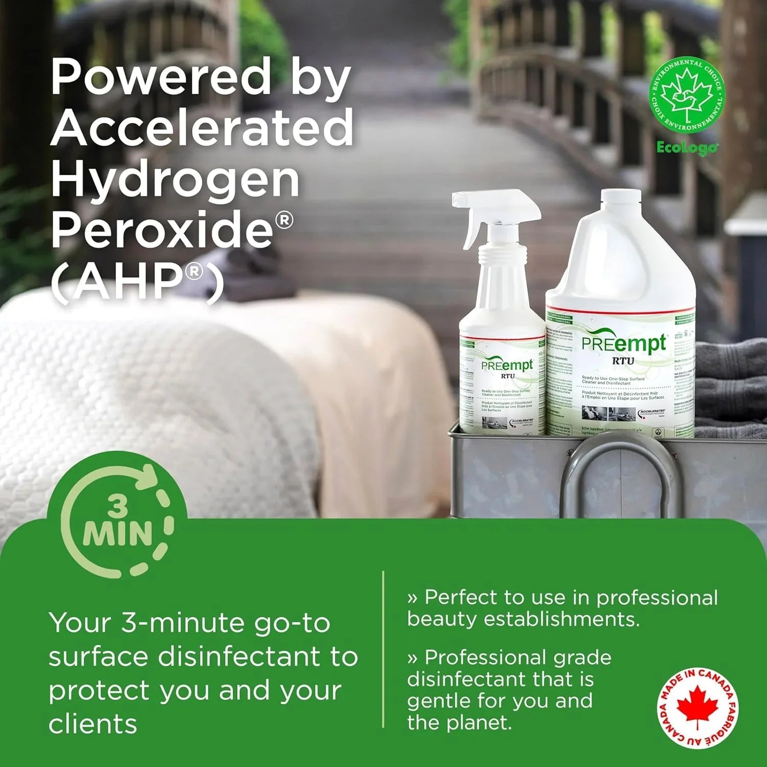 PreEmpt RTU Surface Disinfectant Liquid 1L PRE-11101 / 3.78L PRE-11105 - GREENLIFE - Cleaning & Disinfecting