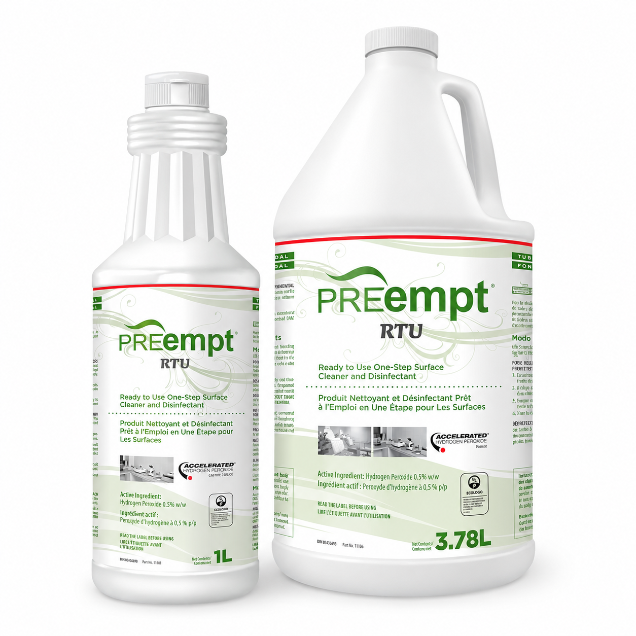 PreEmpt RTU Surface Disinfectant Liquid 1L PRE-11101 / 3.78L PRE-11105 - GREENLIFE - Cleaning & Disinfecting