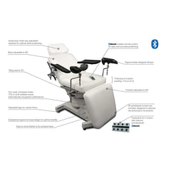 Silhouet Tone ® Md 100 4-Motor Electric Medical Chair 412252 With Adjustable And Removable Stirrups And Arm Rests - Made In Canada