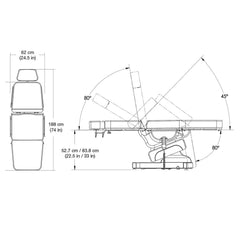 Silhouet Tone ® Md 100 4-Motor Electric Medical Chair 412252 With Adjustable And Removable Stirrups And Arm Rests - Made In Canada