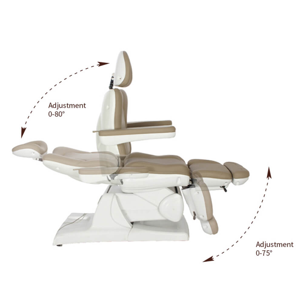 3 Motors Podiatry Chair with Hydraulic Footrest and 3D Pillow - Greenlife - Podiatry Chair