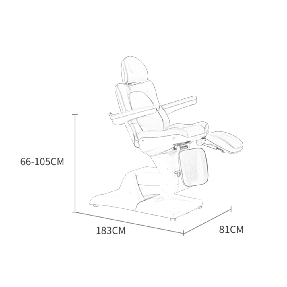 3 Motors Podiatry Chair with Hydraulic Footrest and 3D Pillow - Greenlife - Podiatry Chair