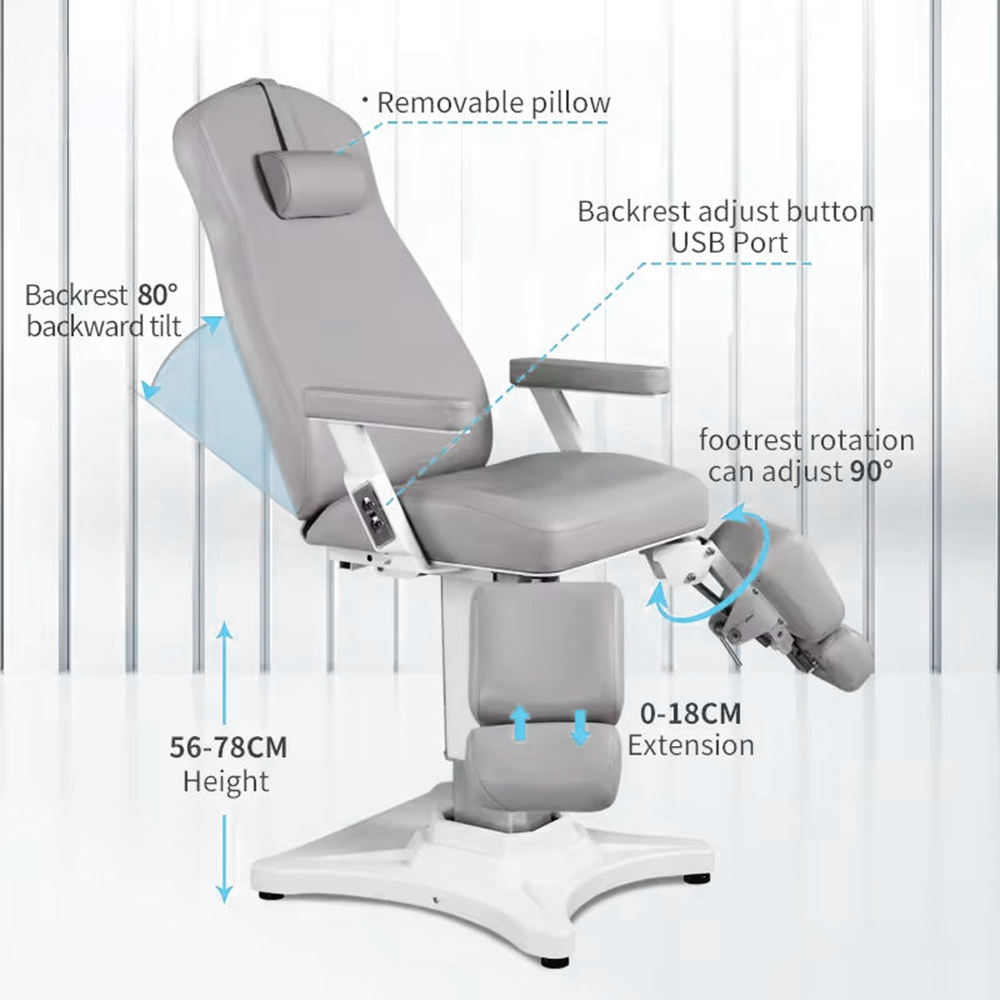 Luxury 2-Motor Electric Podiatry Chair For Dentist Beauty Salon Furniture - Greenlife MED - Podiatry Chairs